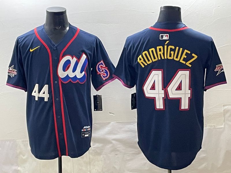 Men 2025 Seattle Mariners #44 Rodriguez dark Blue All star Nike MLB Jersey style 04->women mlb jersey->Women Jersey
